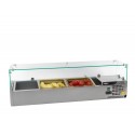 VITRINE A INGREDIENTS 1500 MM SILBER